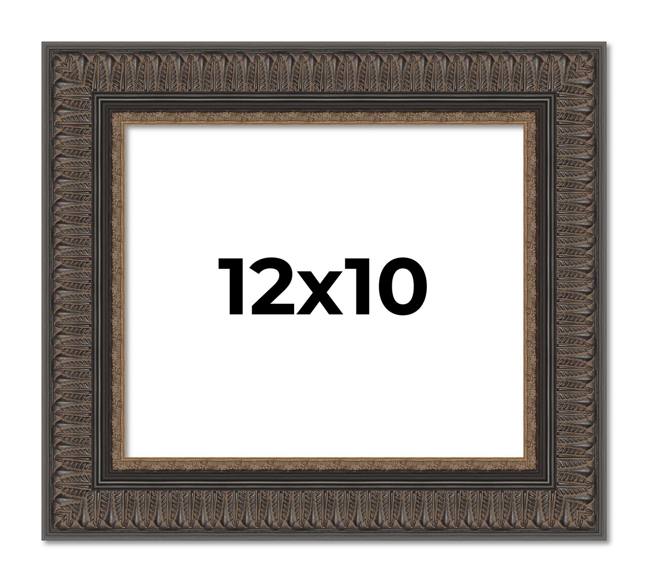 Photo Size Museum Brown Picture Frame - UV Acrylic, Foam Board Backing, Hanging Hardware